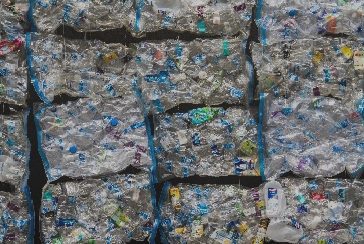 Stacked blocks of trash