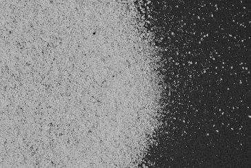 Ground grain spread out on a surface