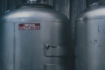two steel tanks