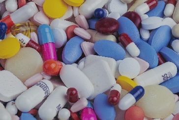 Pile of different sized pills