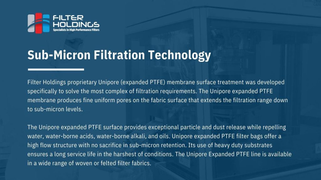 sub-micron filtration technology